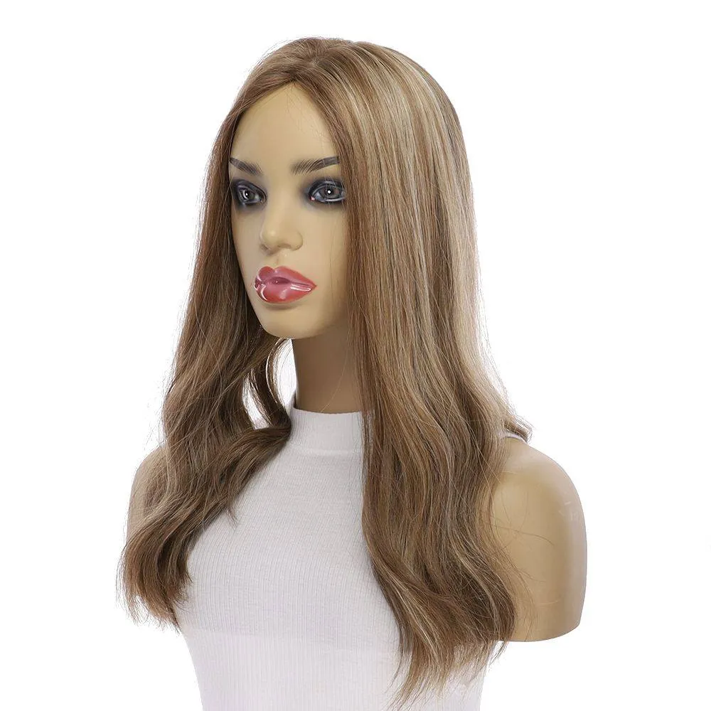 18" Emerald Silk Top Topper Medium Blonde