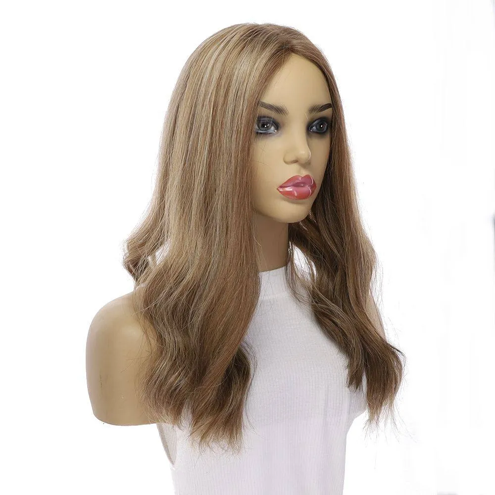 18" Emerald Silk Top Topper Medium Blonde