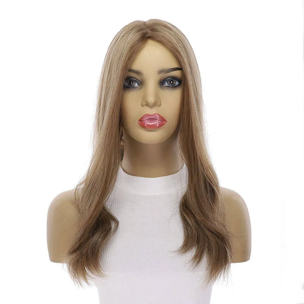 18" Emerald Silk Top Topper Medium Blonde