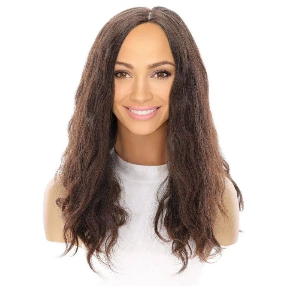 20" Luxe Silk Top Wig #4 Dark Brown Wavy