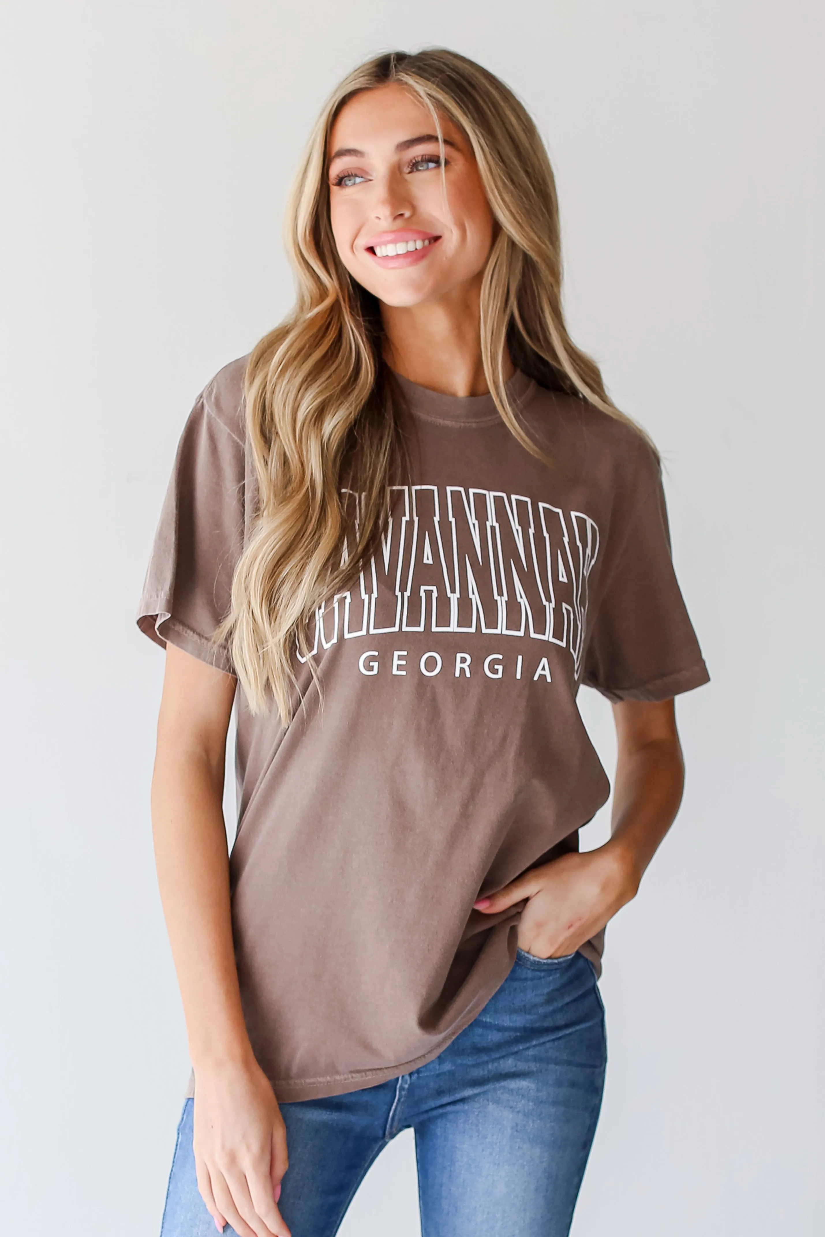 Brown Savannah Georgia Tee