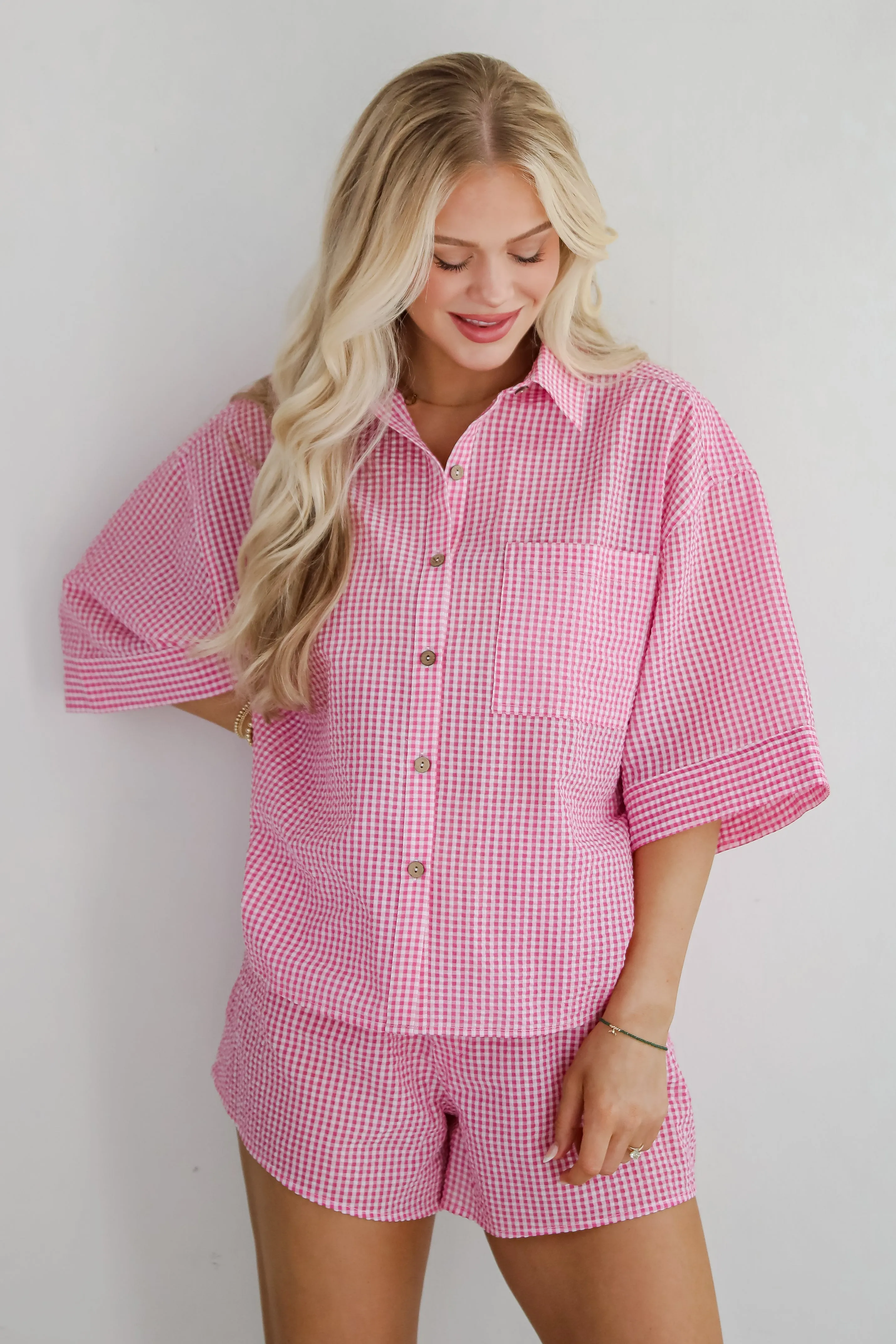 Charming Sense Gingham Blouse