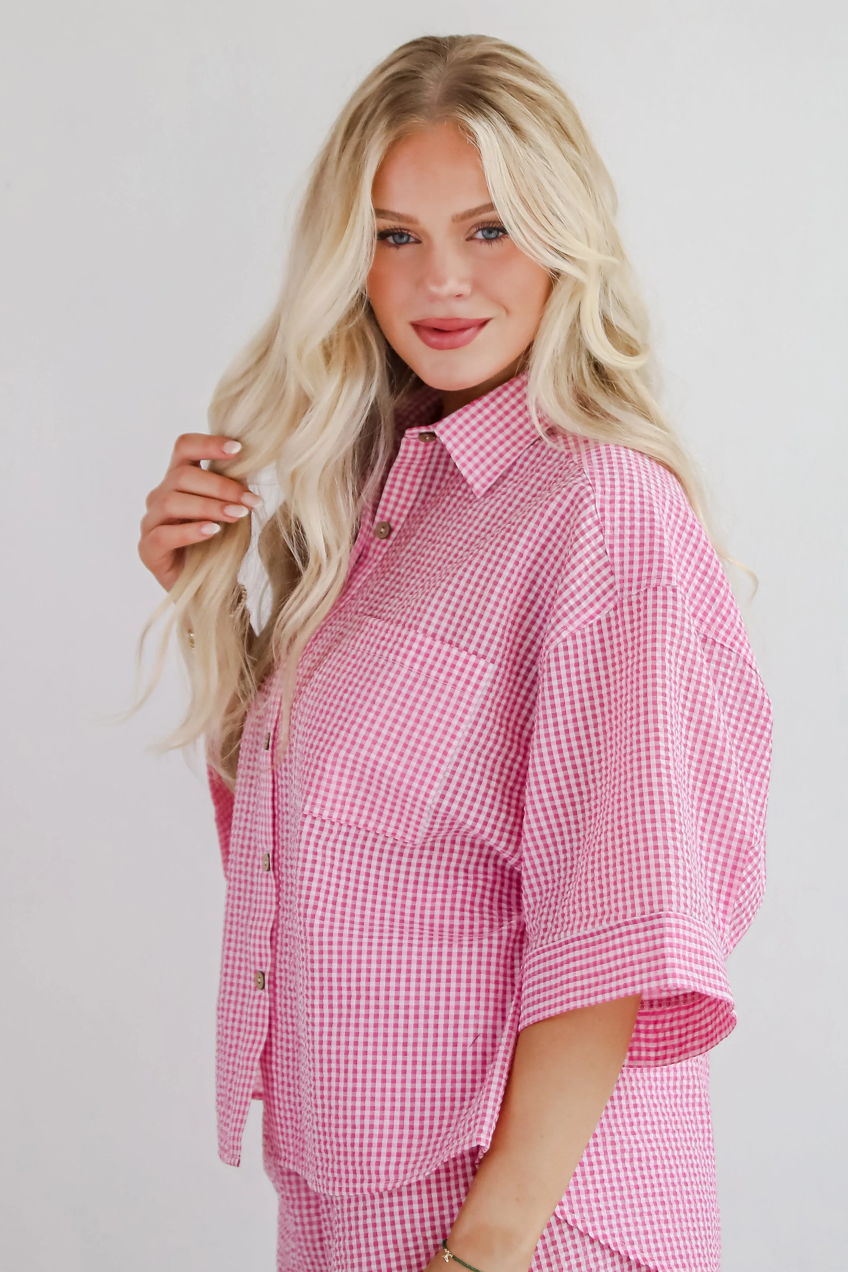 Charming Sense Gingham Blouse