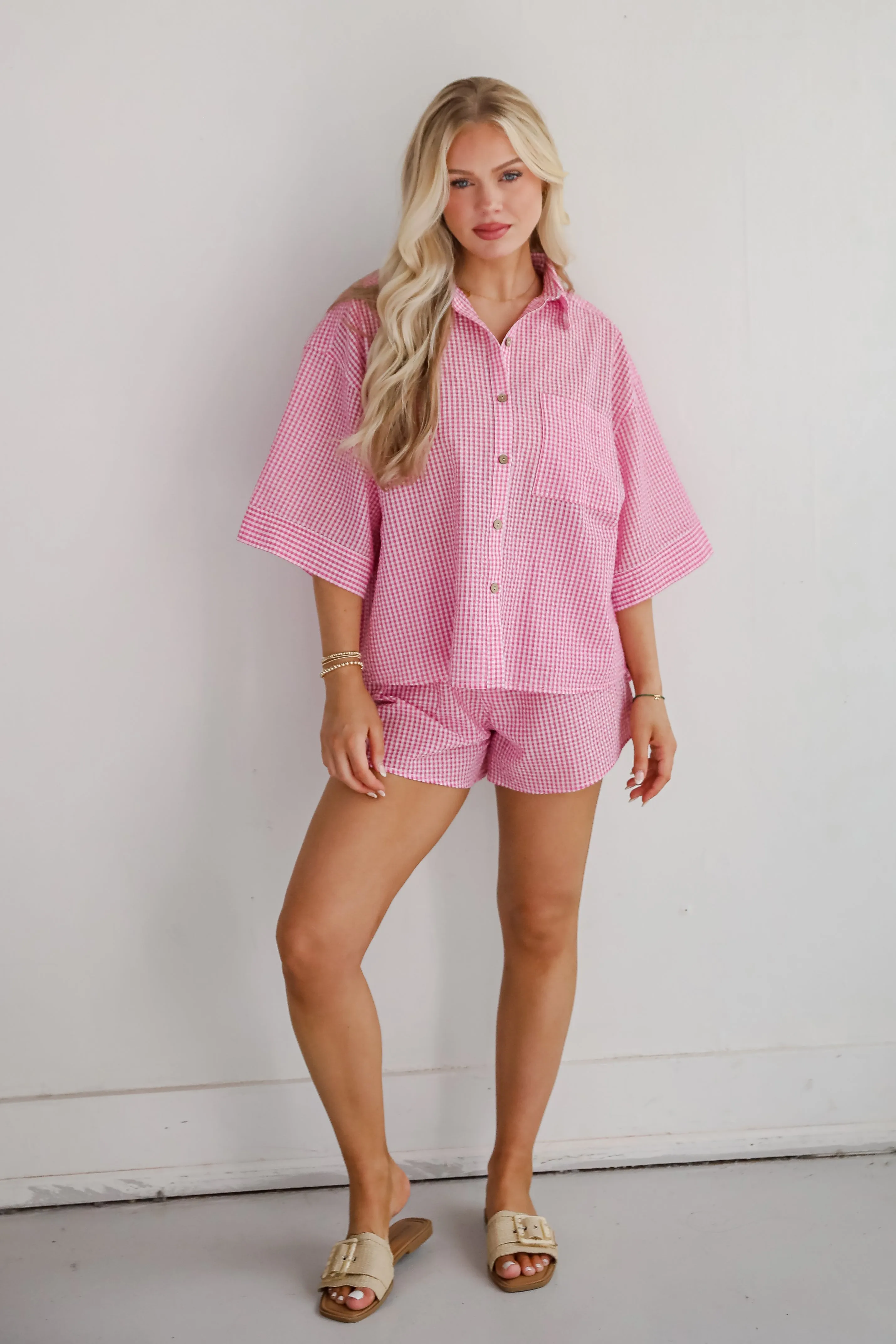 Charming Sense Gingham Blouse