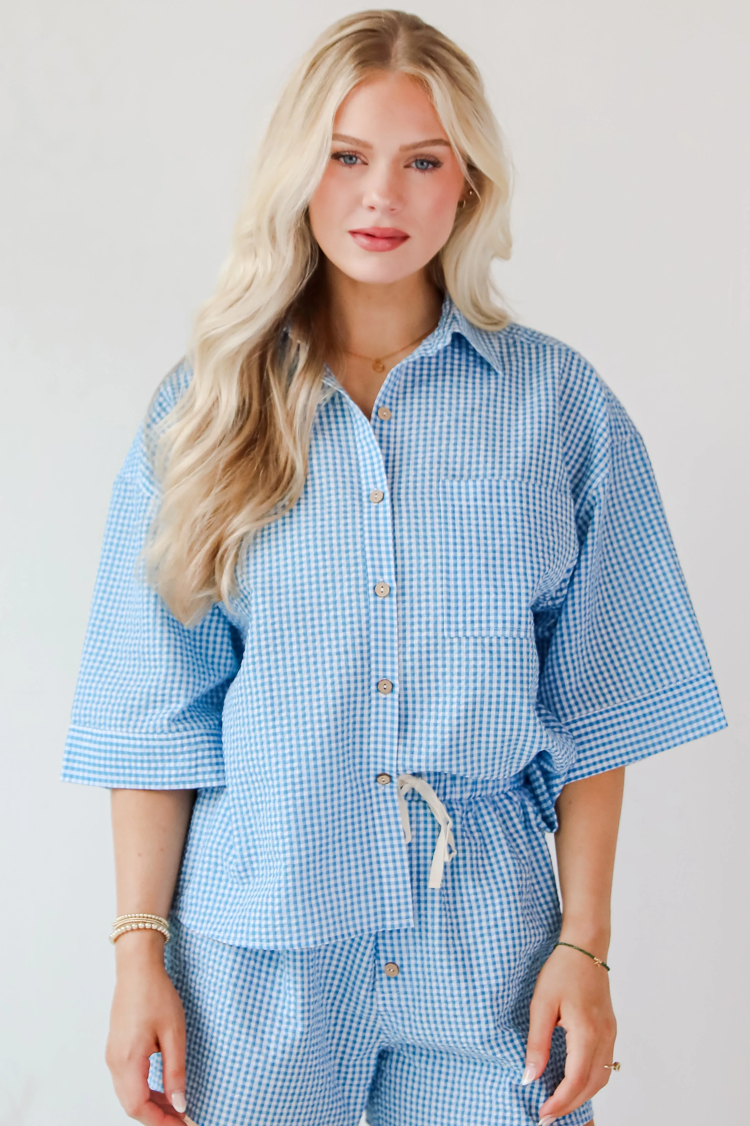 Charming Sense Gingham Blouse