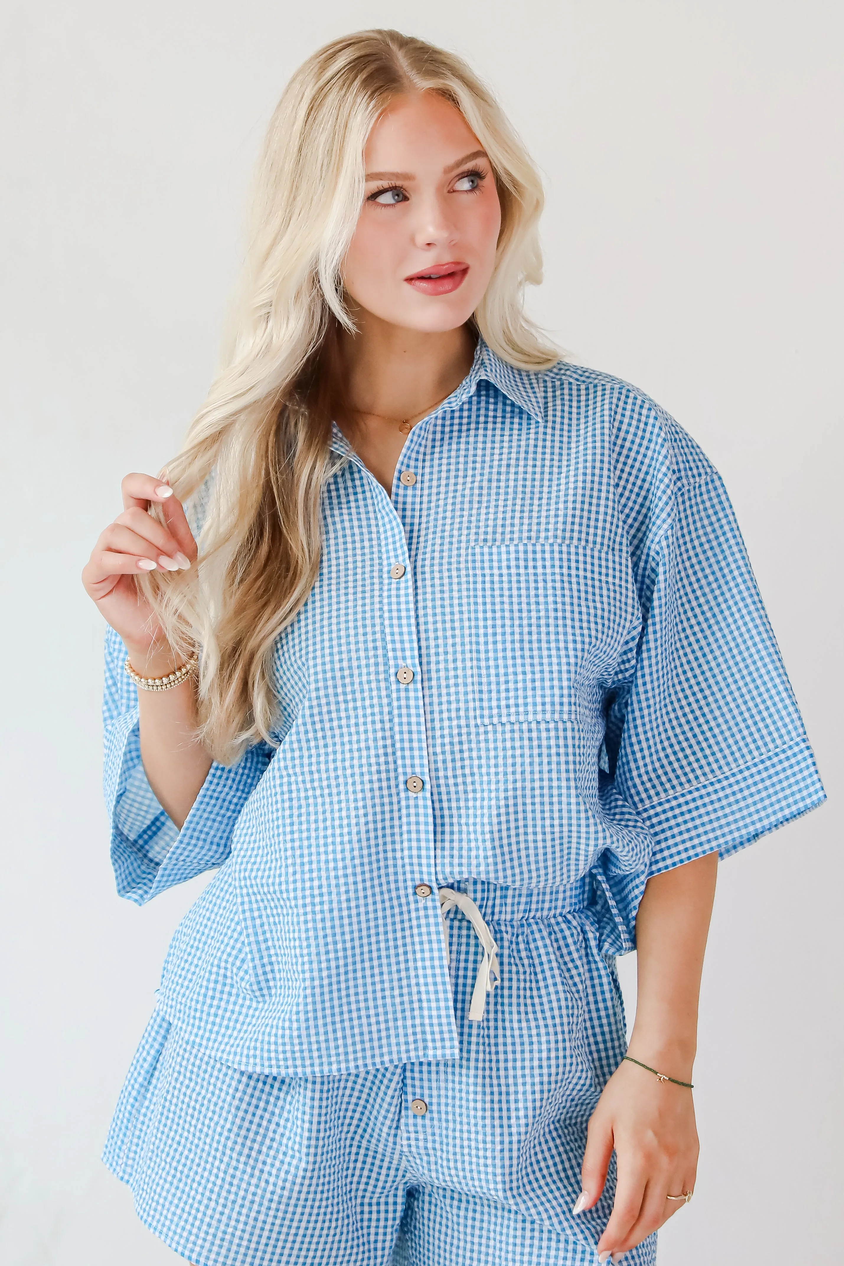 Charming Sense Gingham Blouse