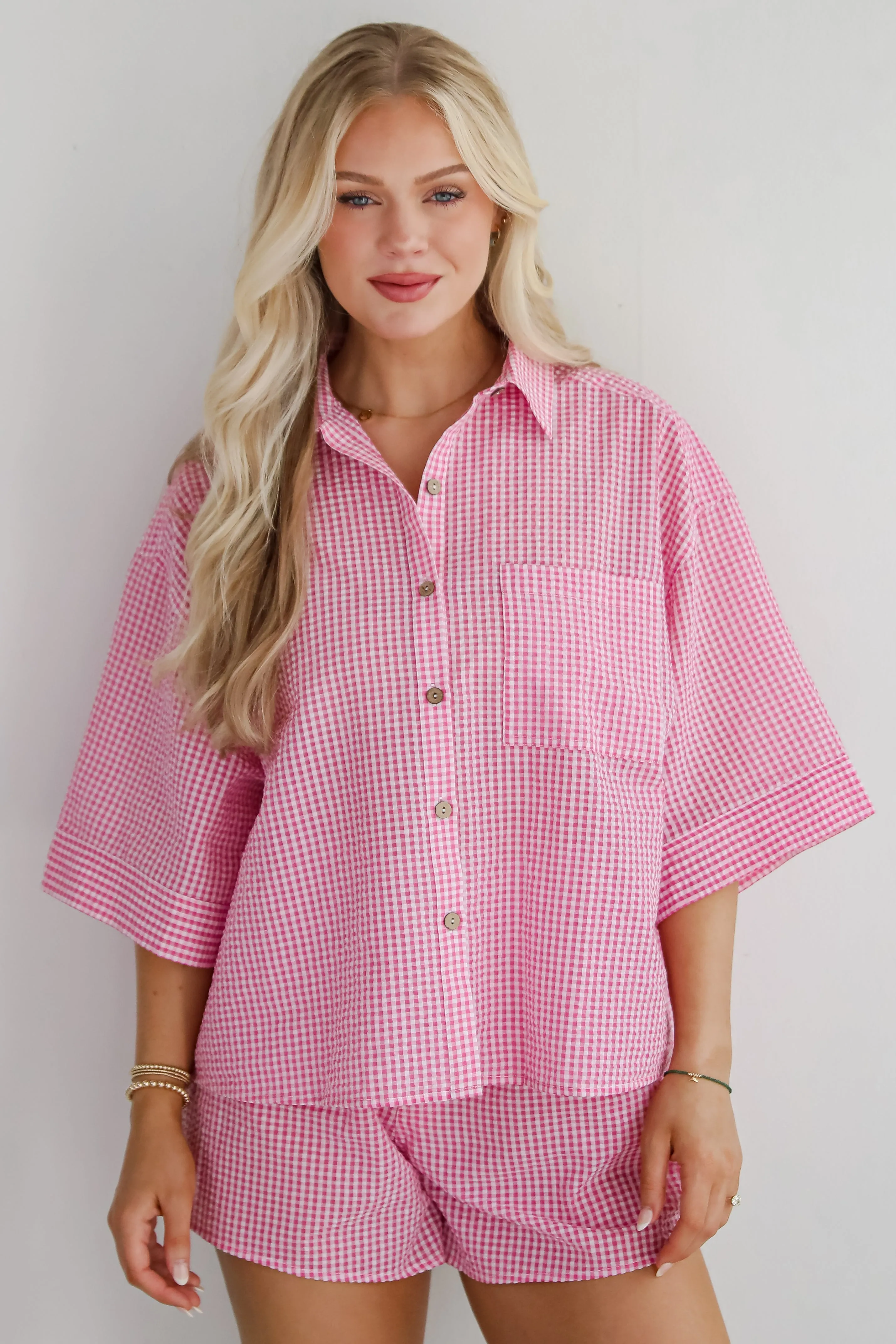 Charming Sense Gingham Blouse