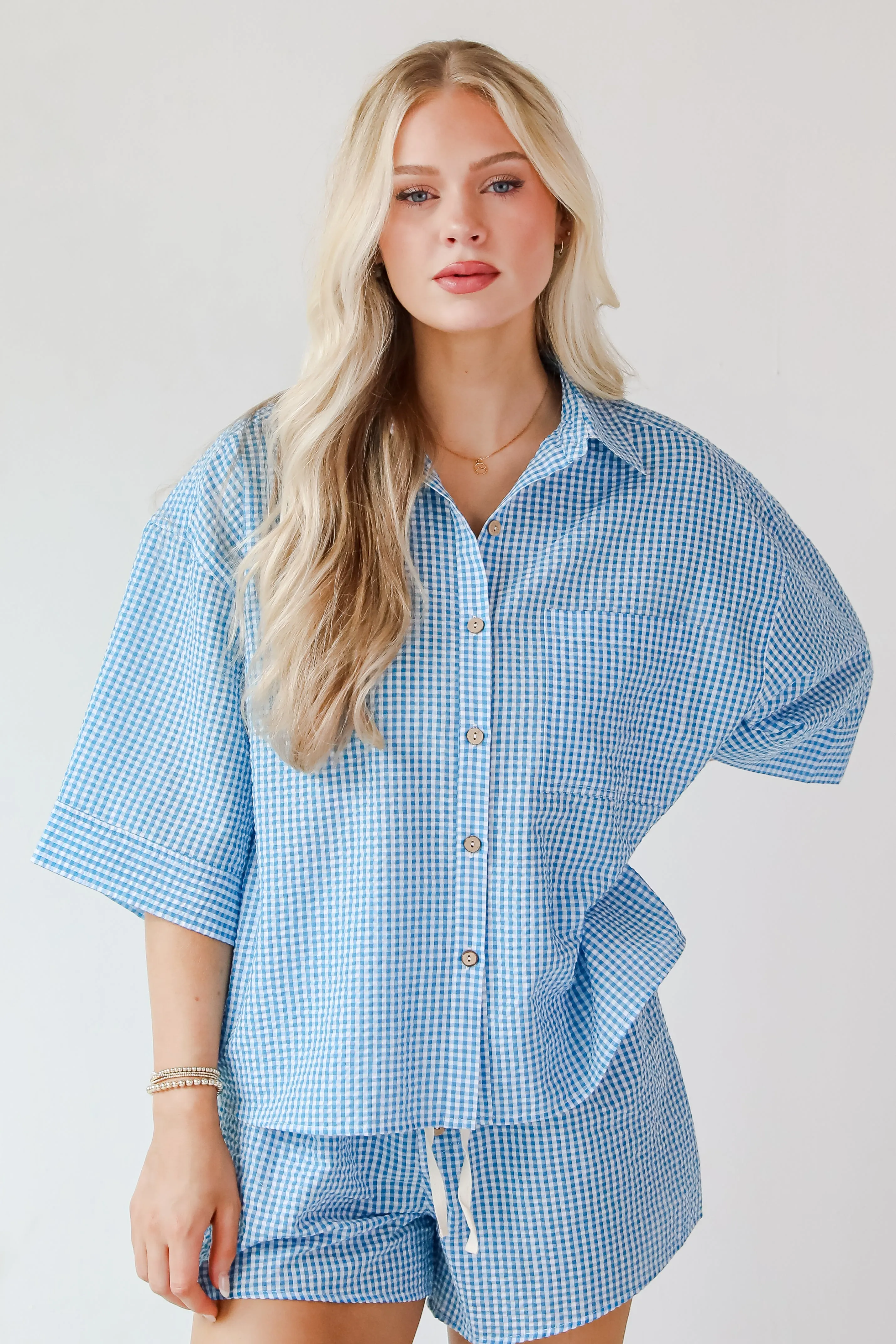 Charming Sense Gingham Blouse
