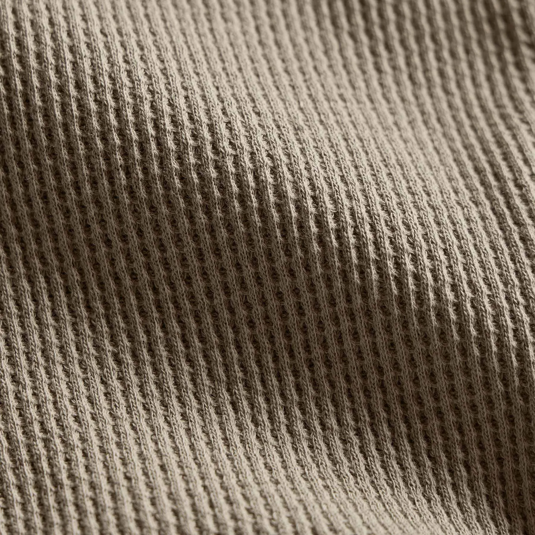Cotton Linen Waffle Crew - Overcast