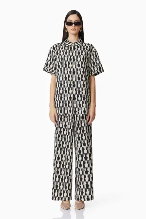 CURAAE Gianna Trousers In Black & White