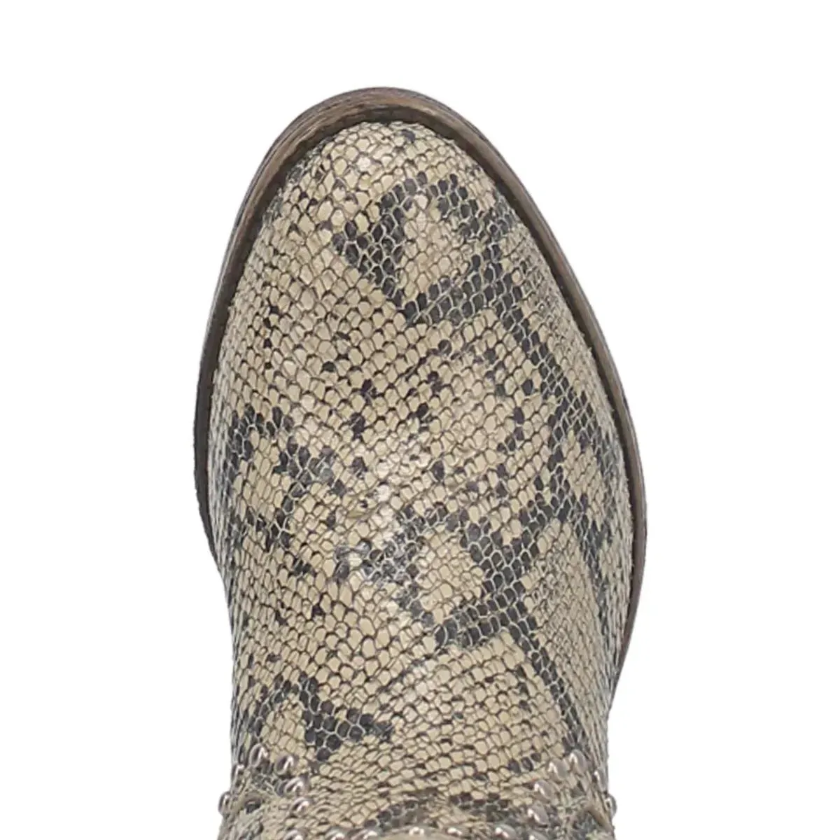 Dingo Clementine - Womens Snake Print Leather Cowgirl Bootie