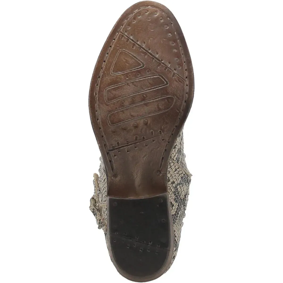 Dingo Clementine - Womens Snake Print Leather Cowgirl Bootie