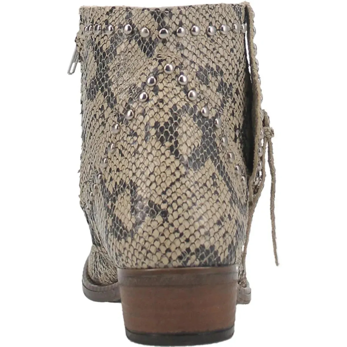 Dingo Clementine - Womens Snake Print Leather Cowgirl Bootie