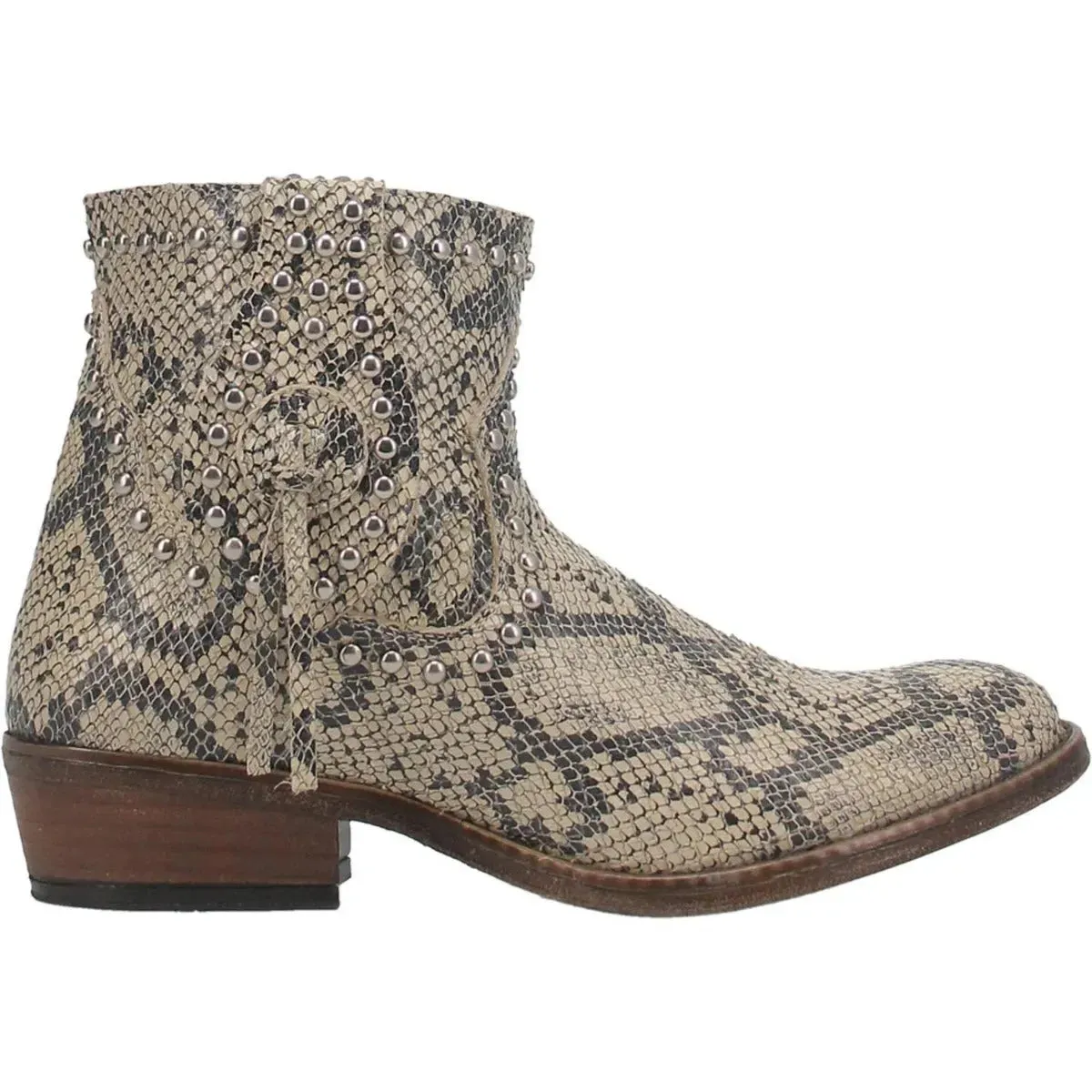Dingo Clementine - Womens Snake Print Leather Cowgirl Bootie