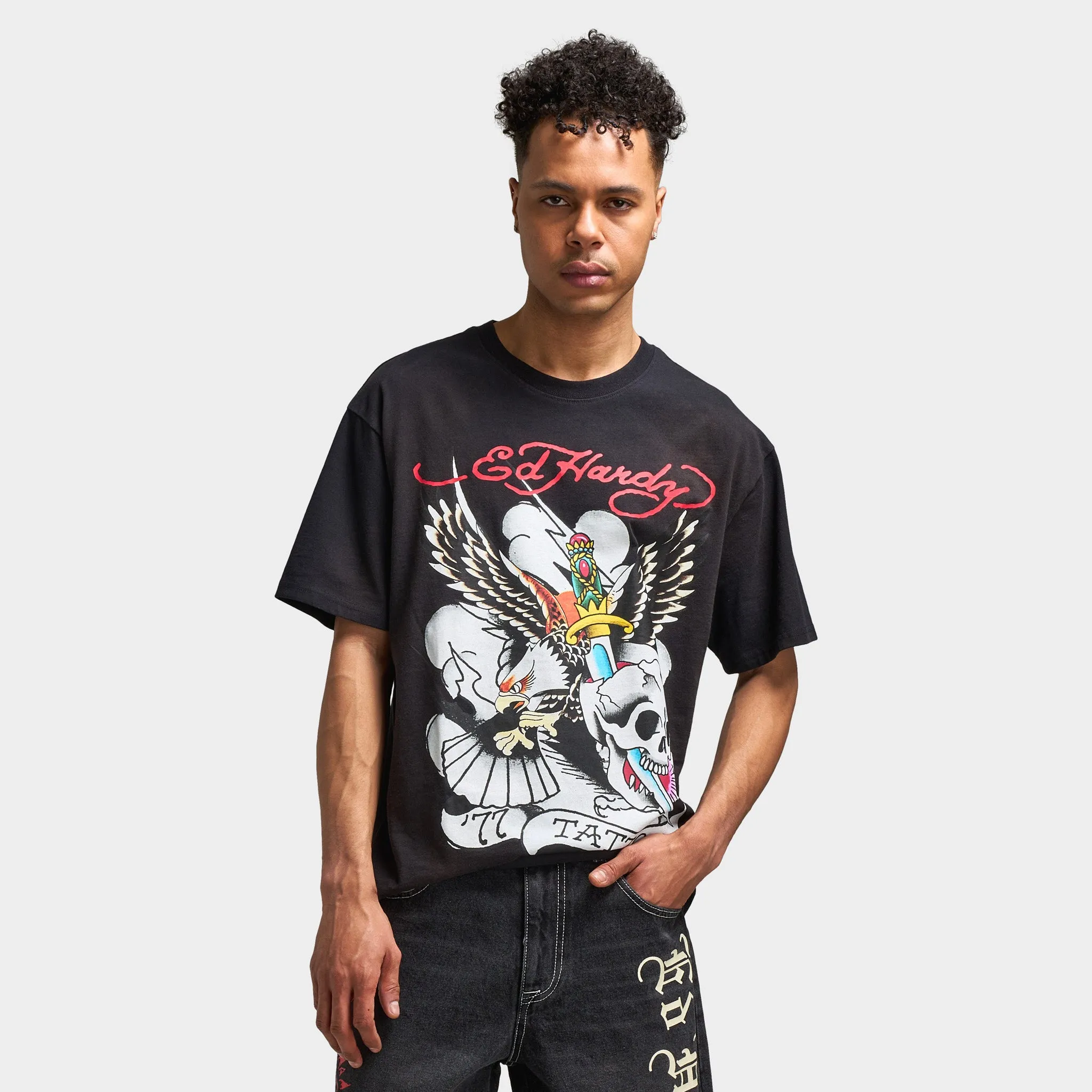 Ed Hardy Vintage '77 Eagle Graphic T-Shirt / Black