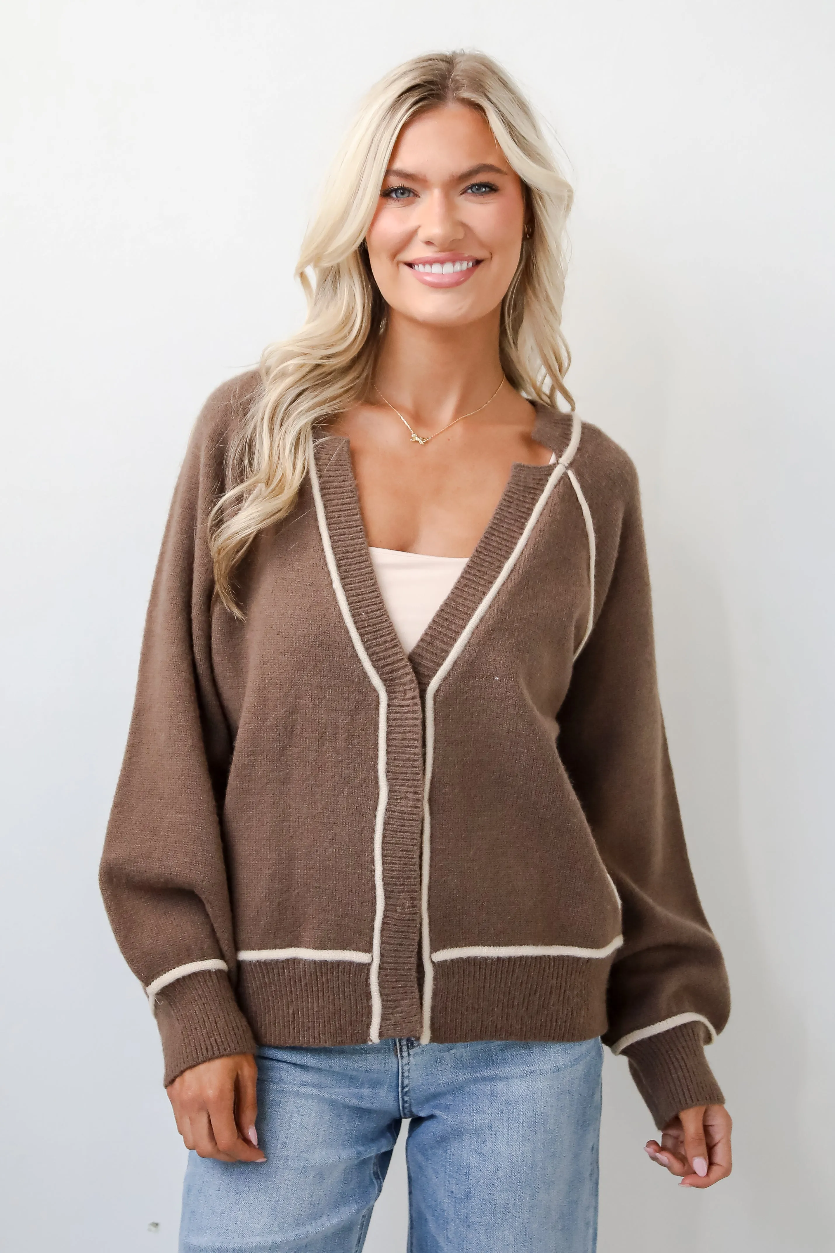 FINAL SALE - Cuddle Up Close Mocha Sweater Cardigan