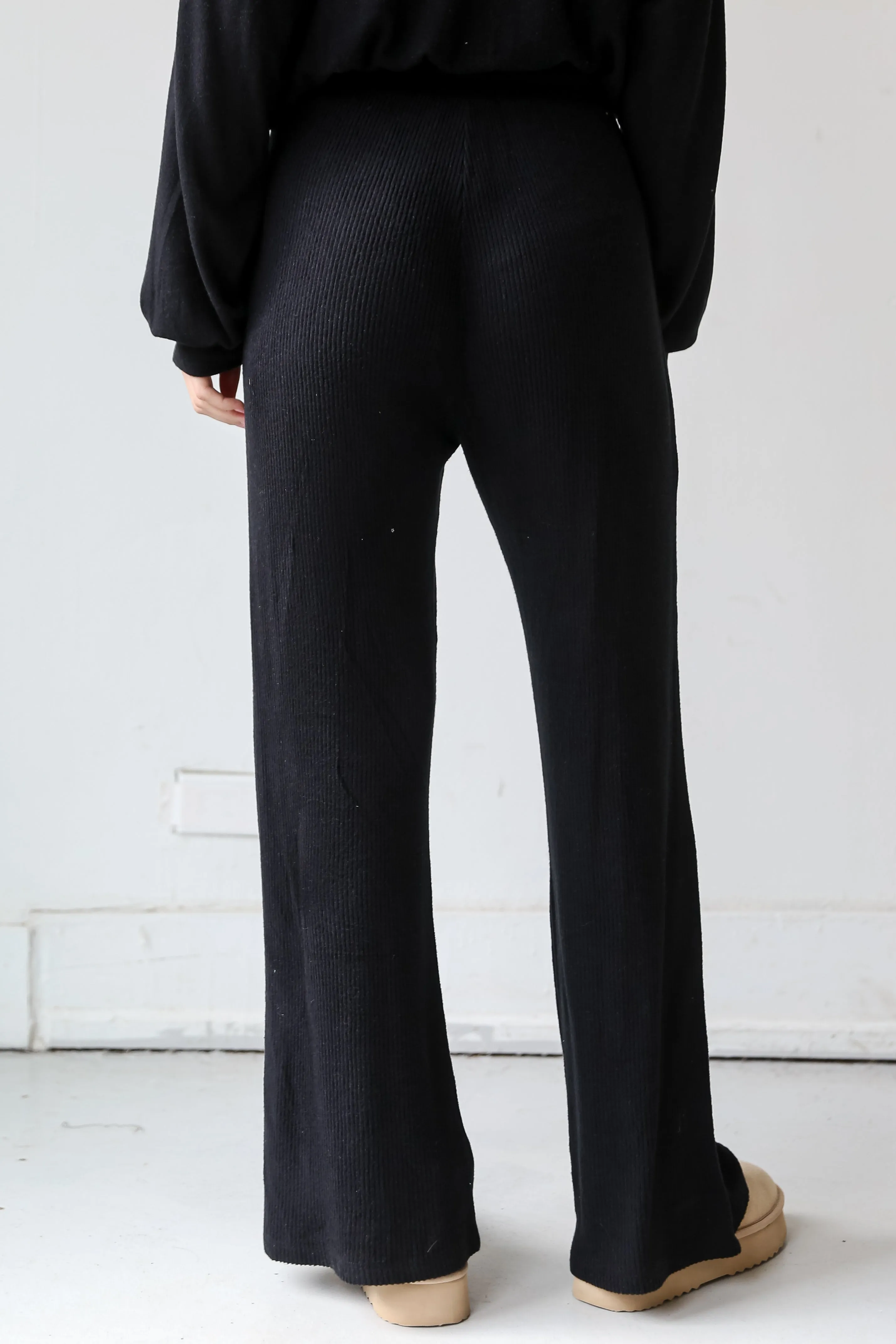 FINAL SALE - Homebody Brushed Ribbed Knit Lounge Pants - DOORBUSTER
