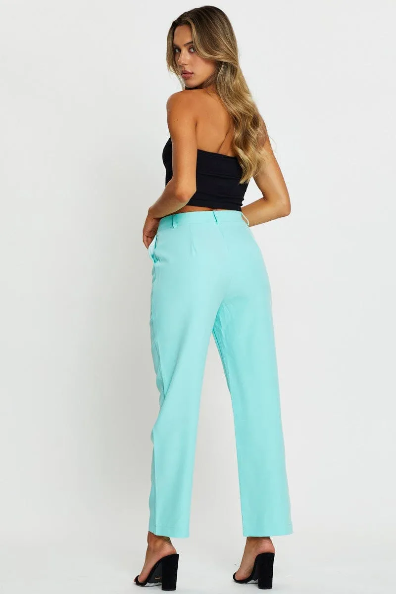 Green Pants Slim Leg