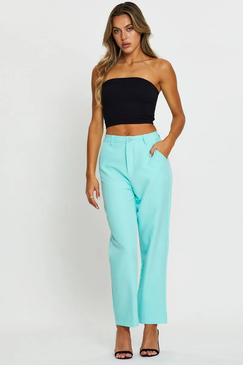 Green Pants Slim Leg