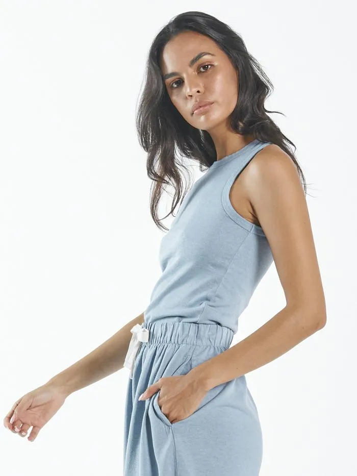 Hemp Racer Front Tank - Steel Blue