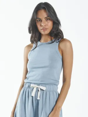 Hemp Racer Front Tank - Steel Blue