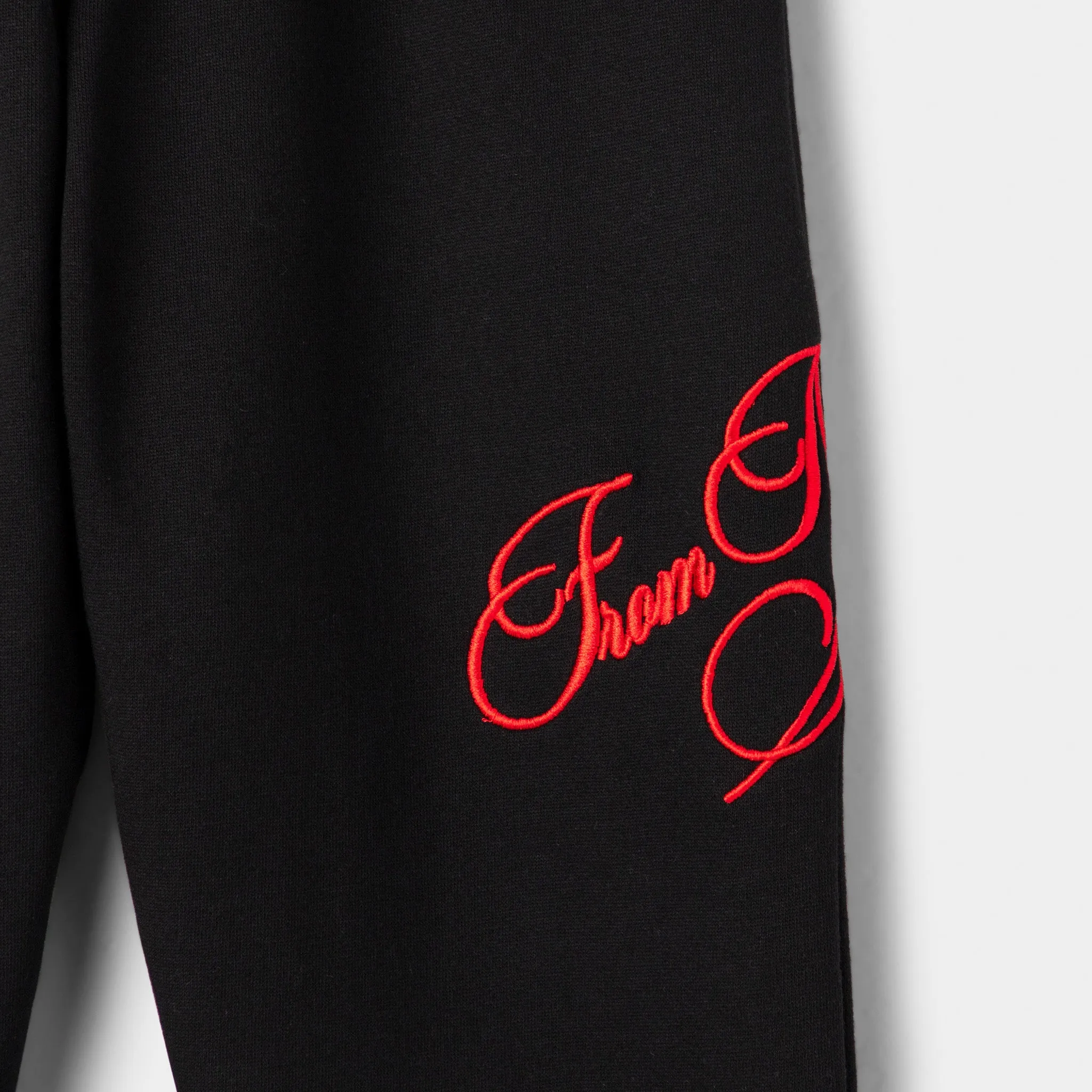 Hoodrich Juniors' Flight Ribbed Cuff Joggers Black / White - Lychee