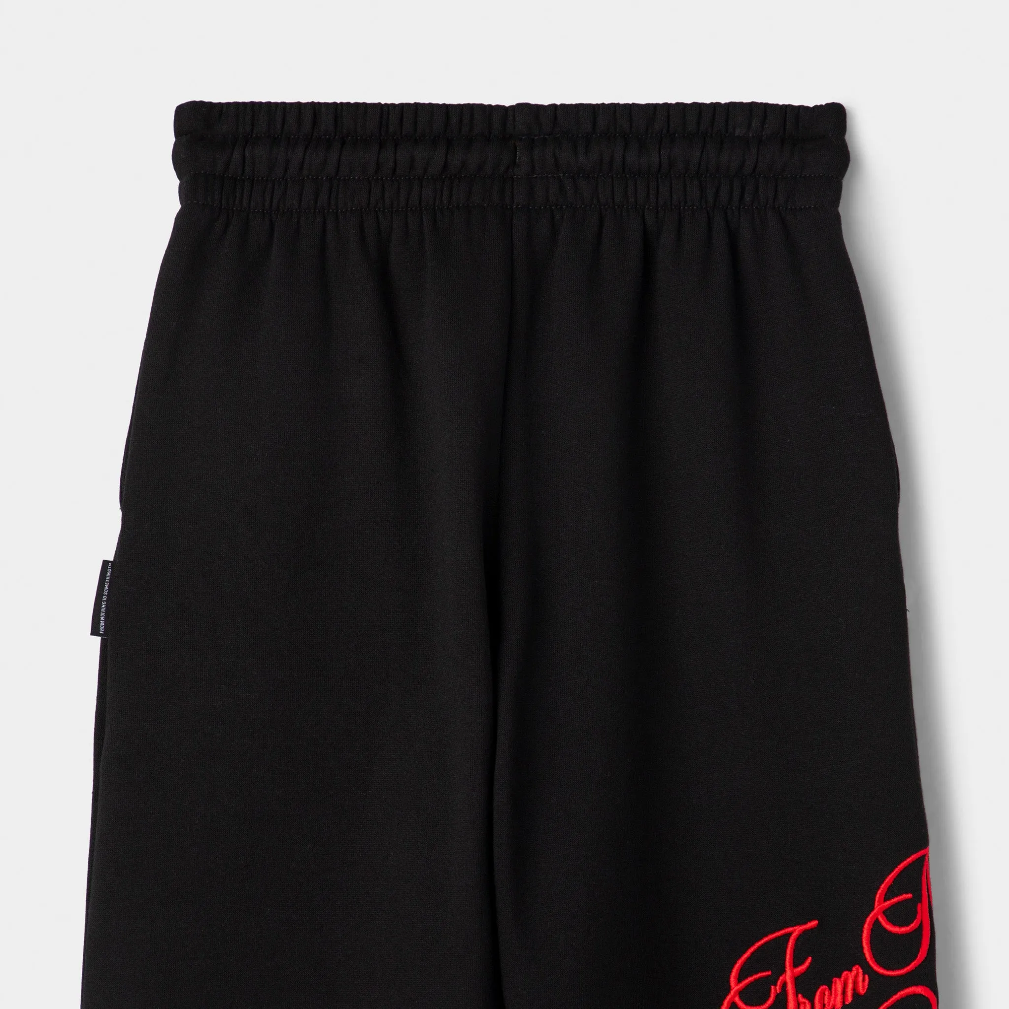 Hoodrich Juniors' Flight Ribbed Cuff Joggers Black / White - Lychee