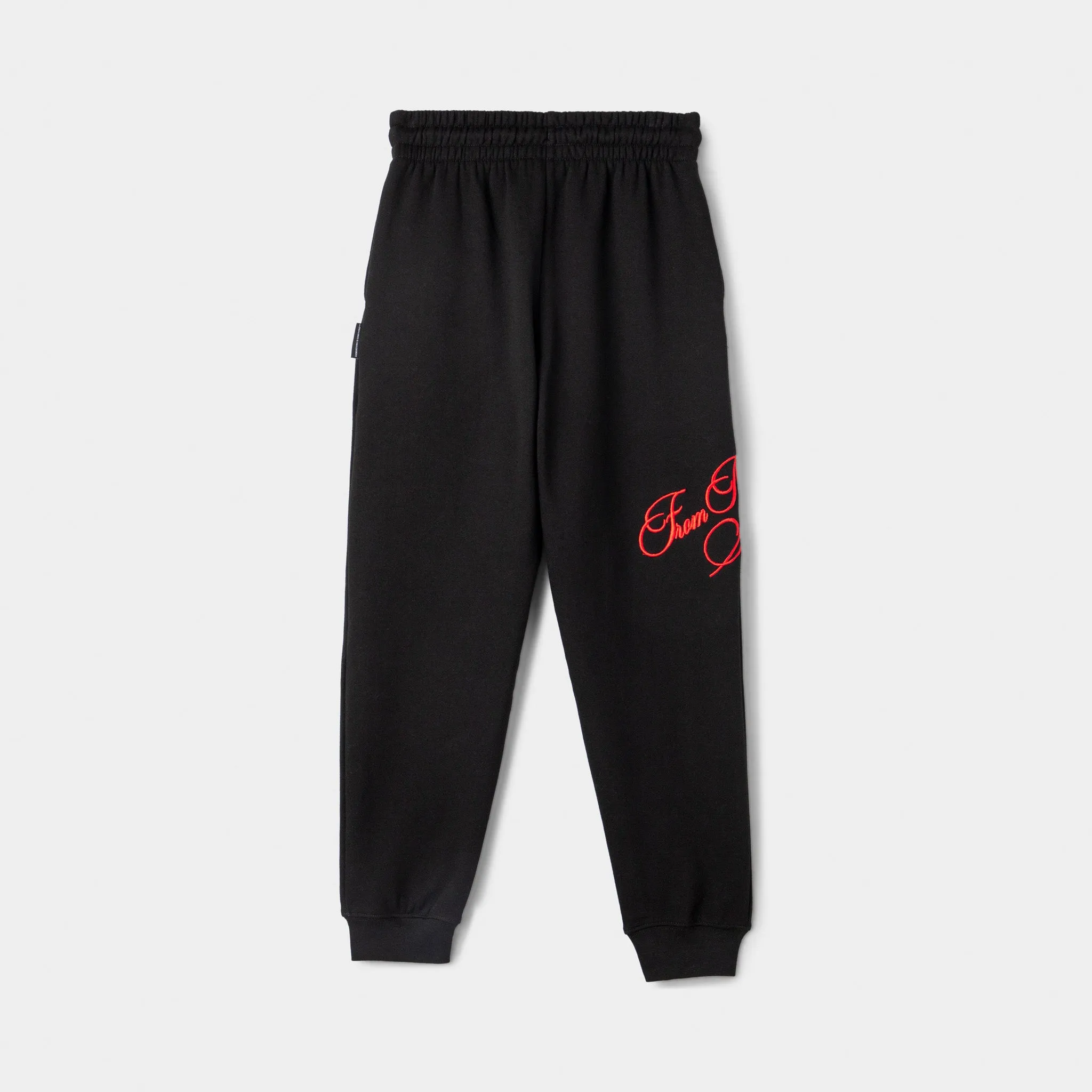 Hoodrich Juniors' Flight Ribbed Cuff Joggers Black / White - Lychee