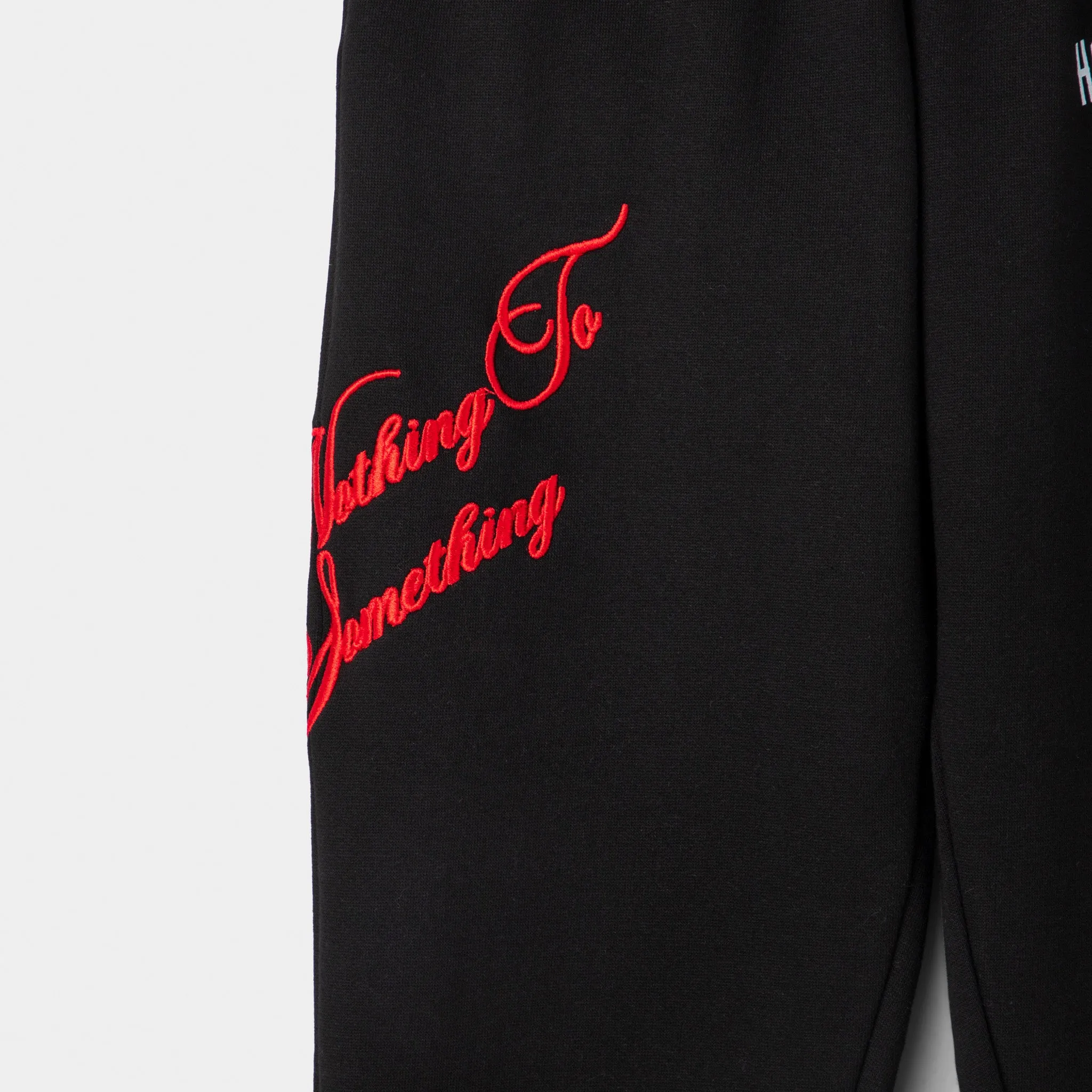 Hoodrich Juniors' Flight Ribbed Cuff Joggers Black / White - Lychee