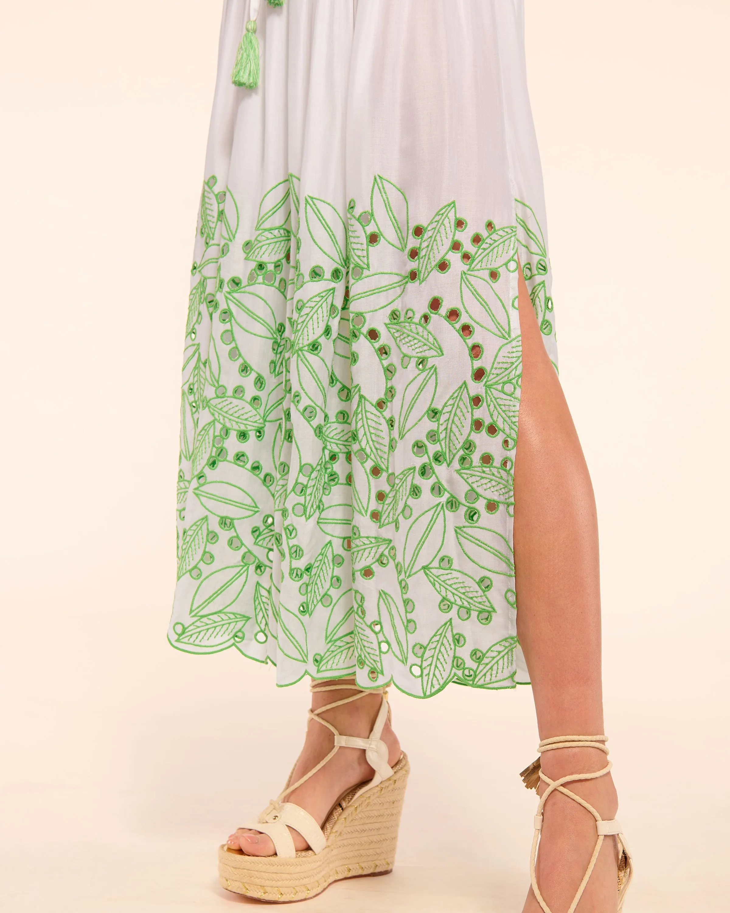 Jenning Coverup Eyelet Maxi Skirt