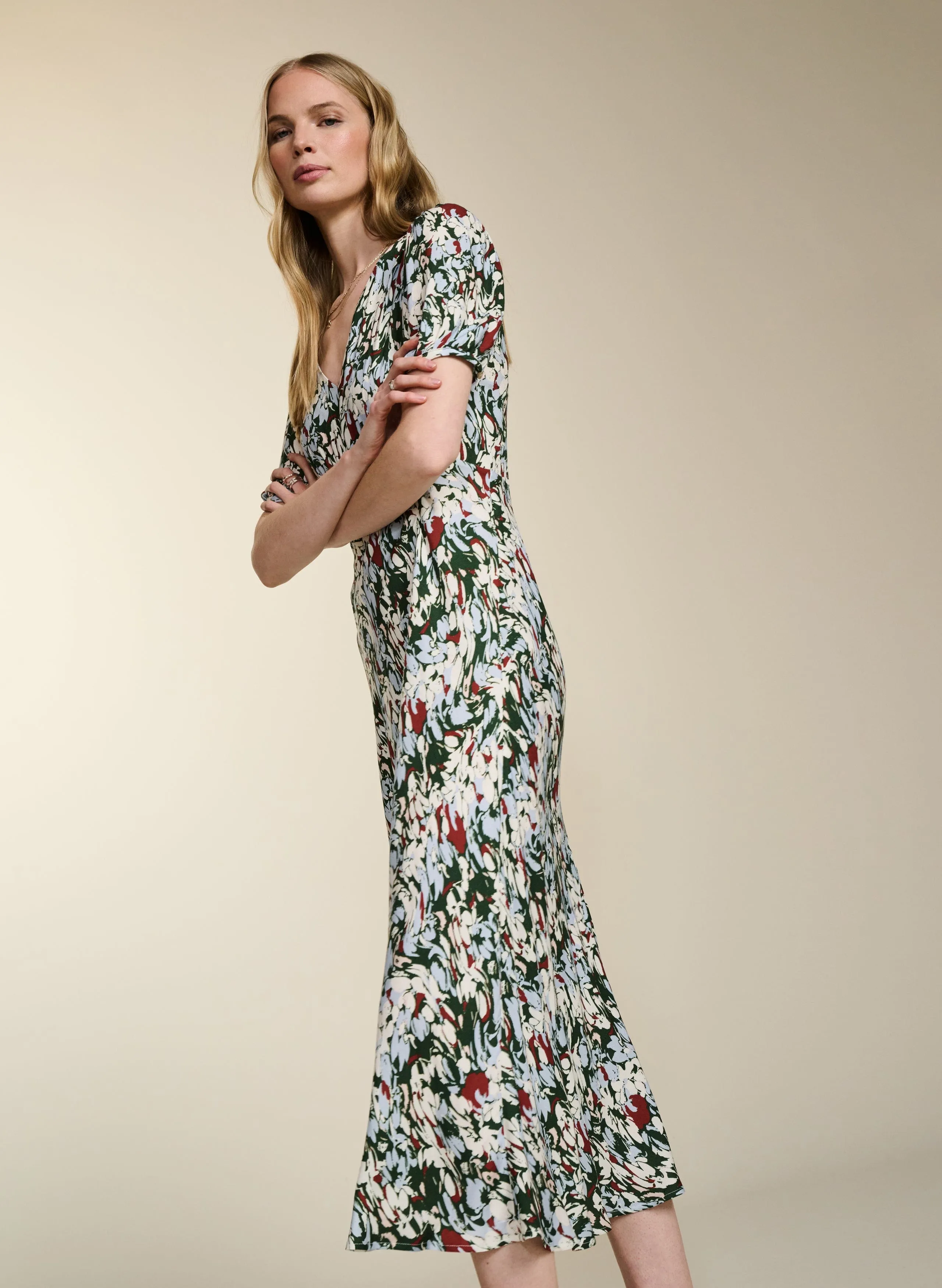 Kaydence LENZING™ ECOVERO™ Dress | Green Marble