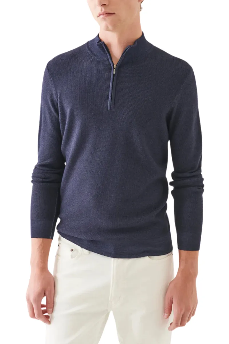 Merino Textured Quarter Zip