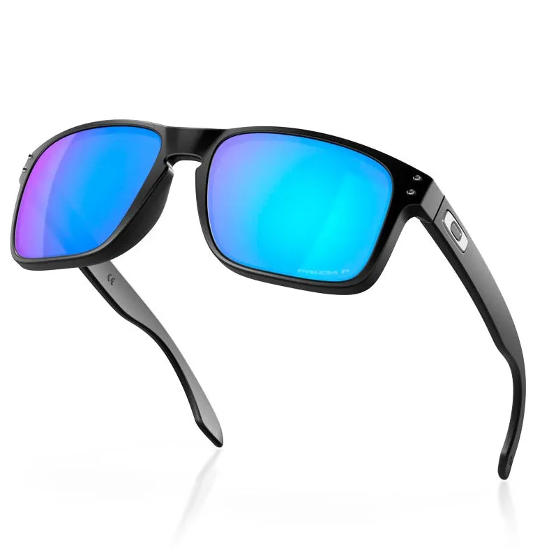 OAKLEY HOLBROOK MATTE BLACK W/ PRIZM SAPPHIRE POLARIZED