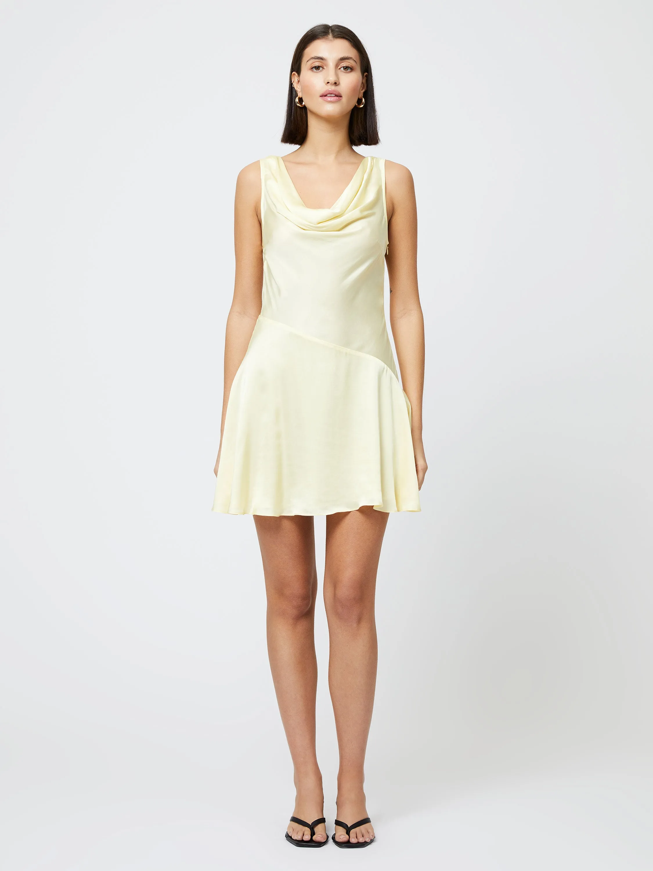 Oona Satin Asymmetrical Mini Dress