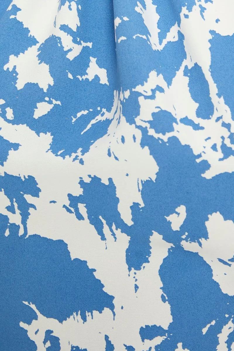 Print Tie Dye Scarf Top
