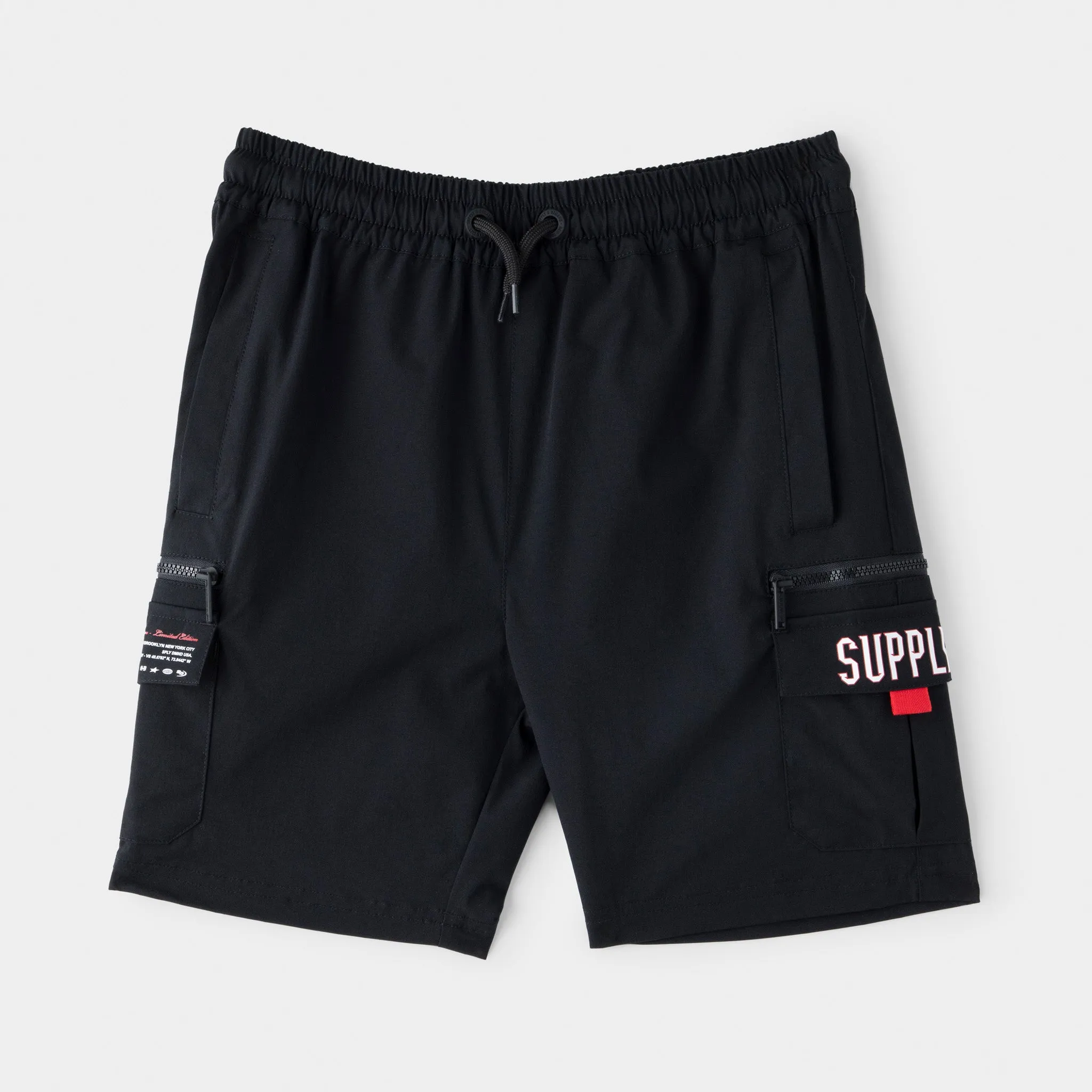 Supply & Demand Junior Boys' Split Woven Shorts / Black