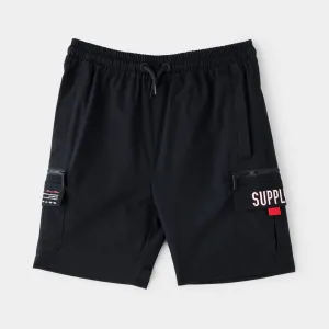 Supply & Demand Junior Boys' Split Woven Shorts / Black