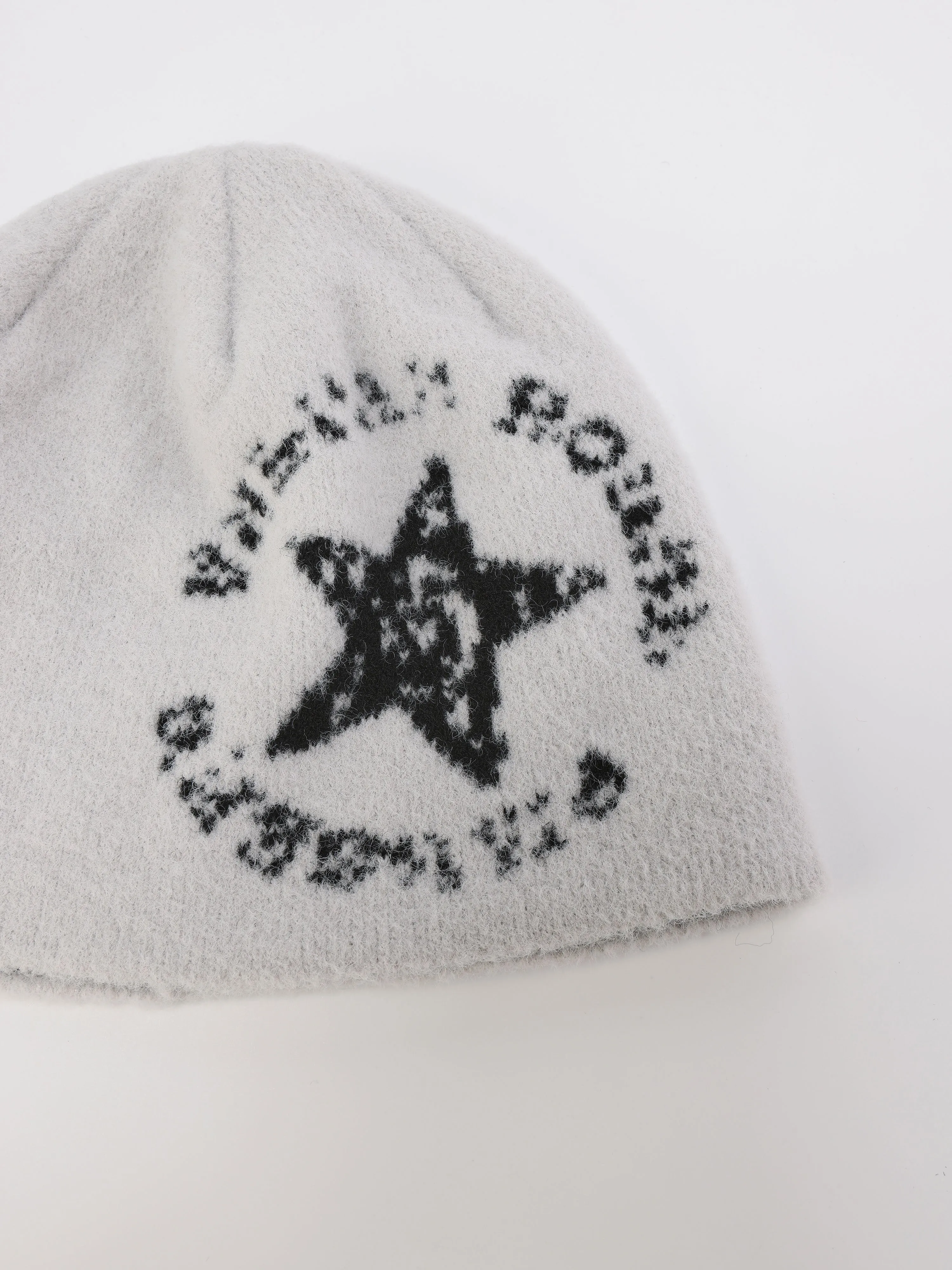 White Star Knit Beanie