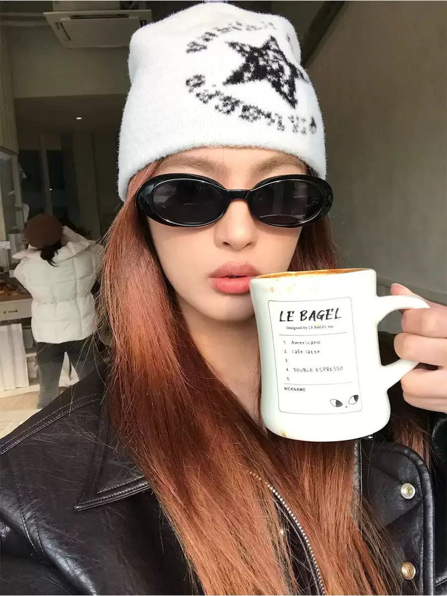 White Star Knit Beanie