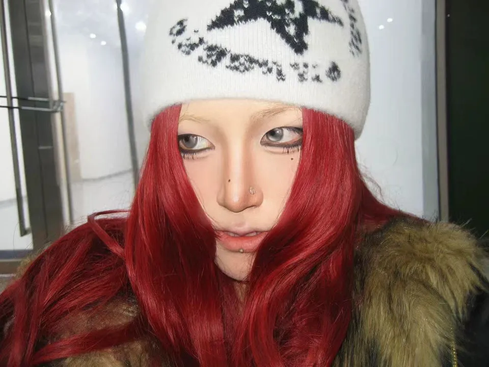 White Star Knit Beanie
