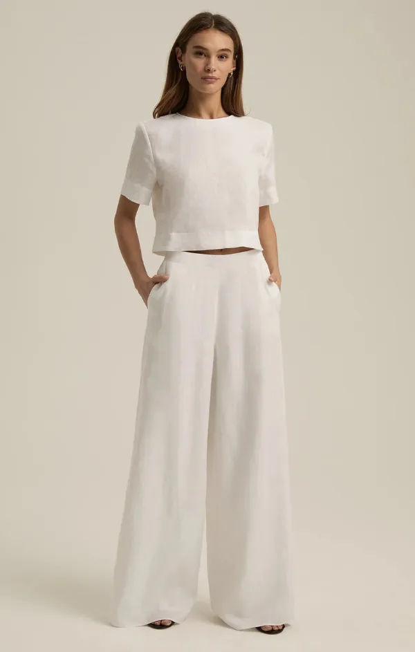 Wide Leg Linen Pant