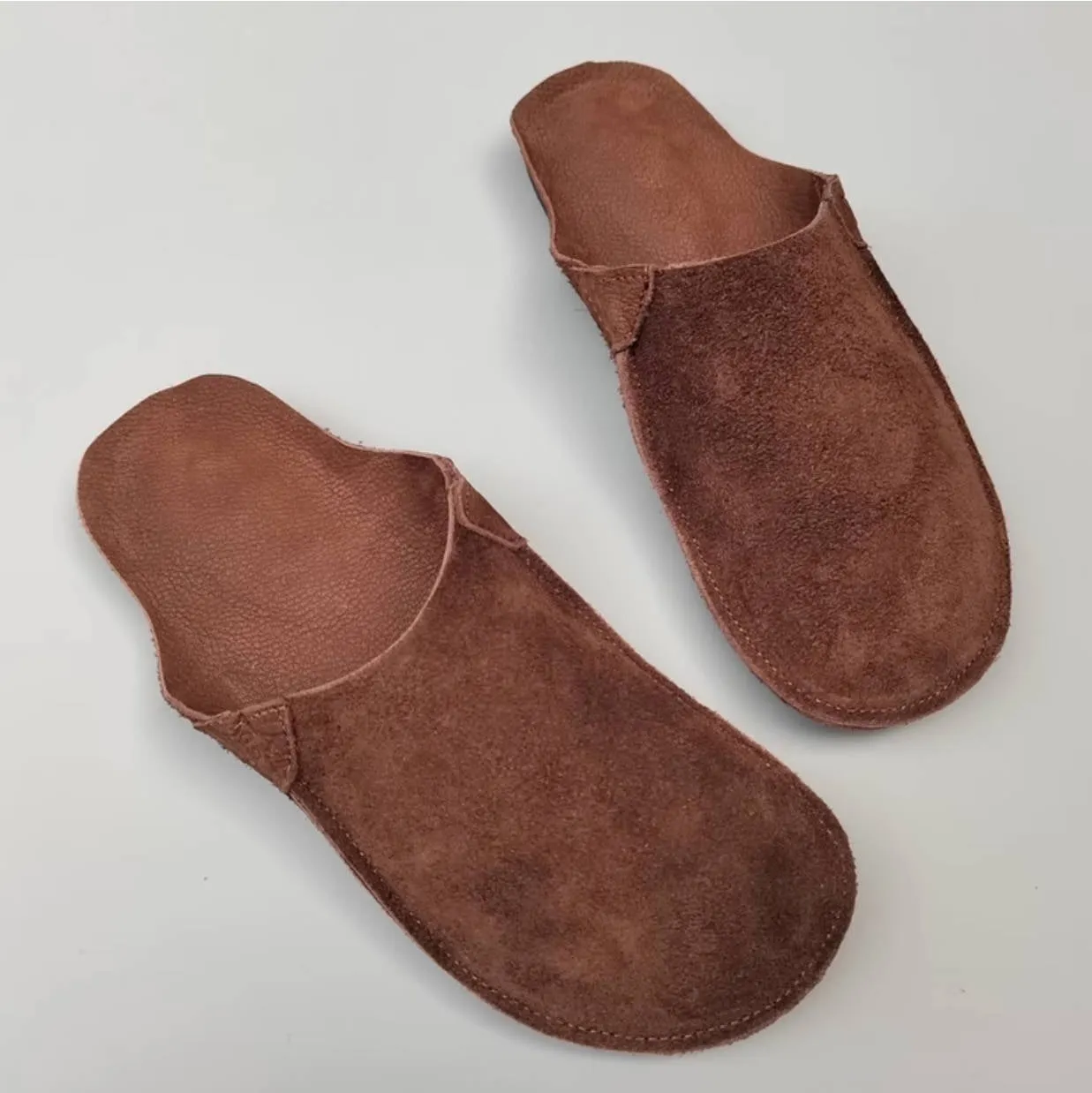 Women Soft Sole Leather Slides Comfortable Casual Slip-On Slippers