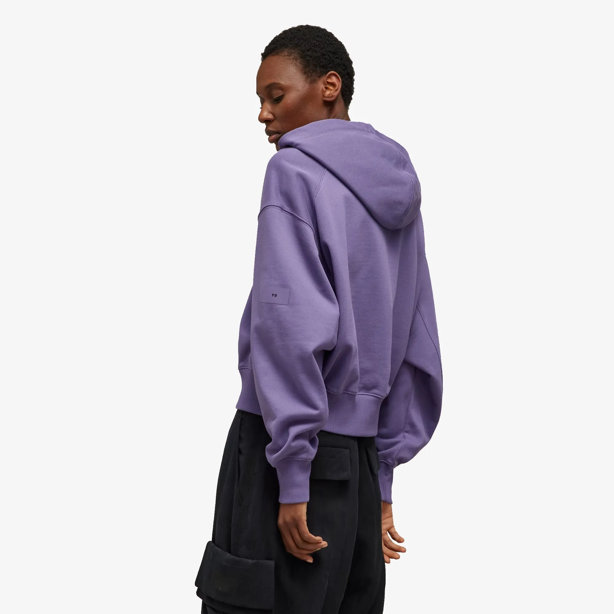 Y-3 | ORGANIC COTTON TERRY BOXY HOODIE  { TECH PURPLE