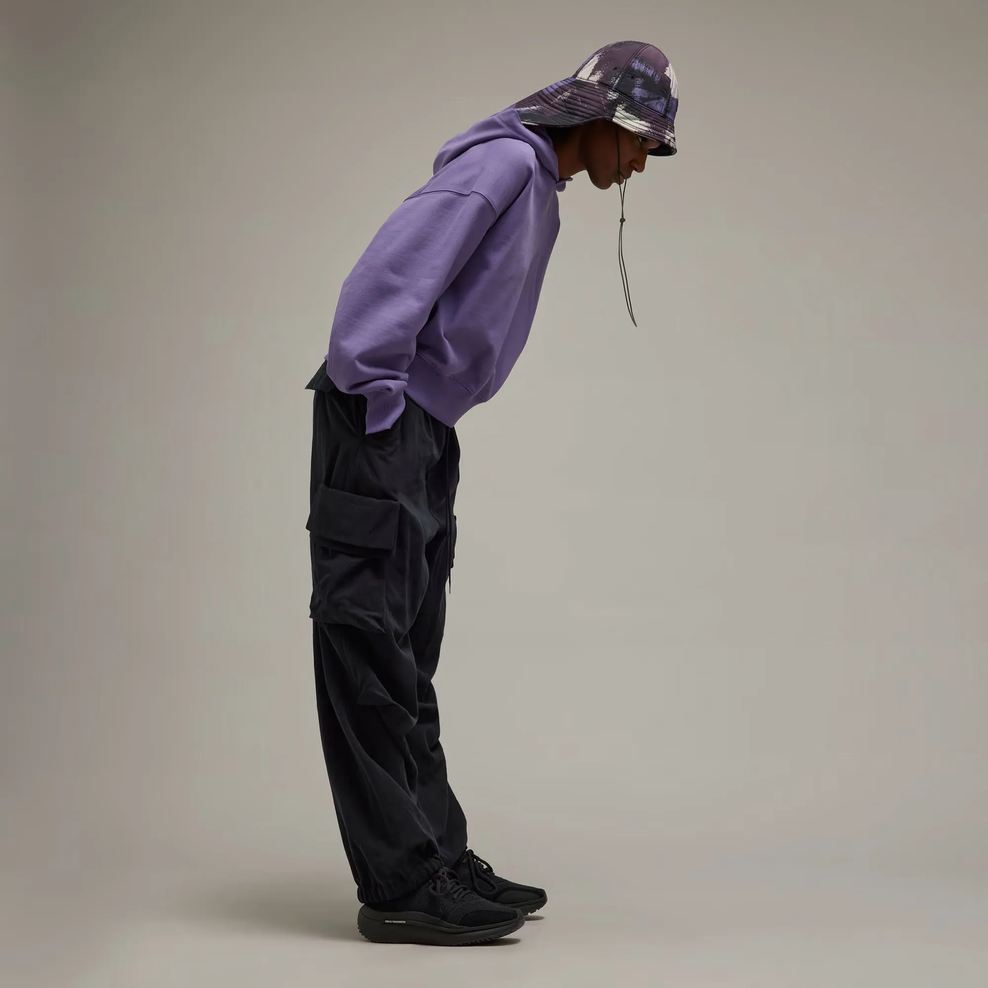 Y-3 | ORGANIC COTTON TERRY BOXY HOODIE  { TECH PURPLE